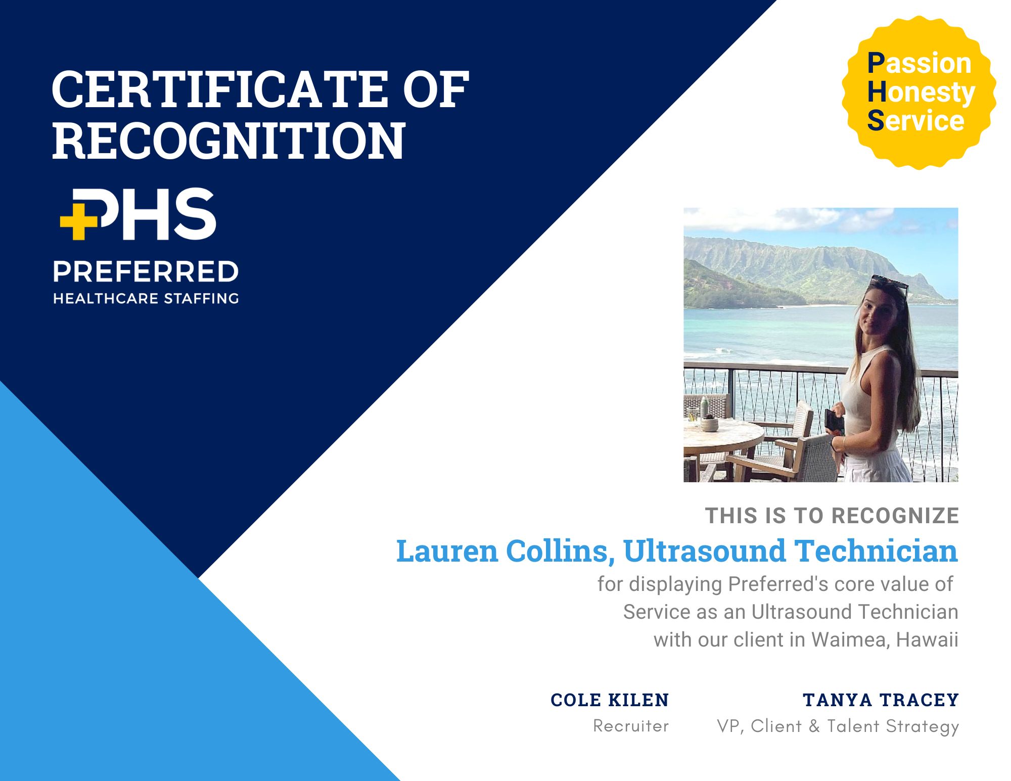certificate of recognition