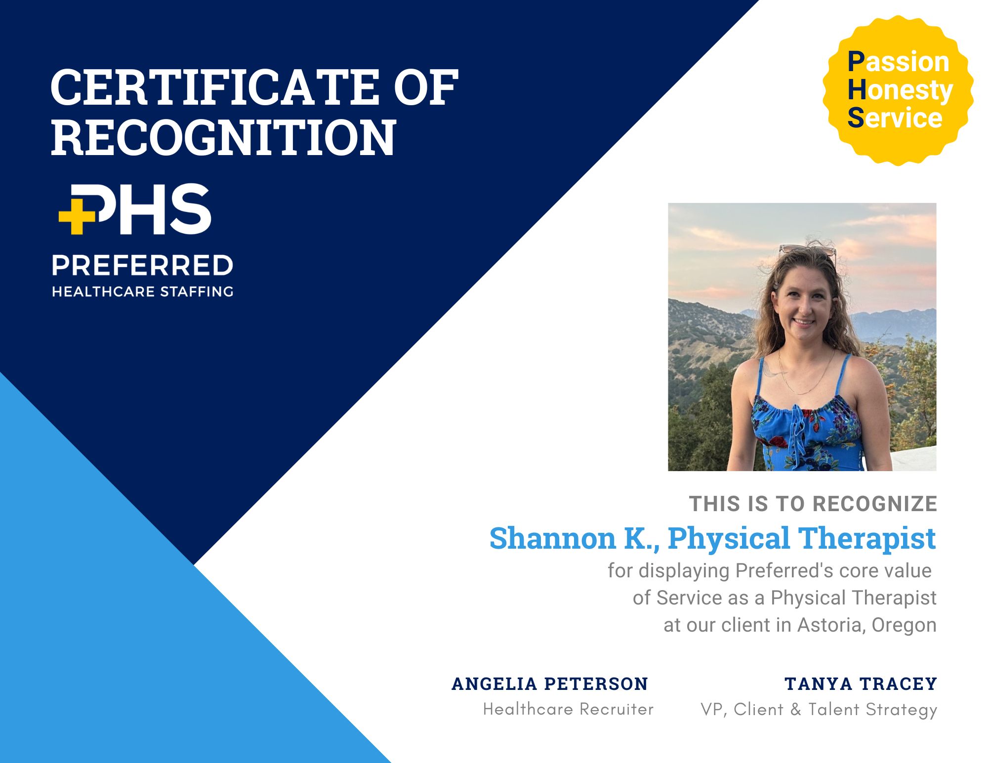 certificate of recognition