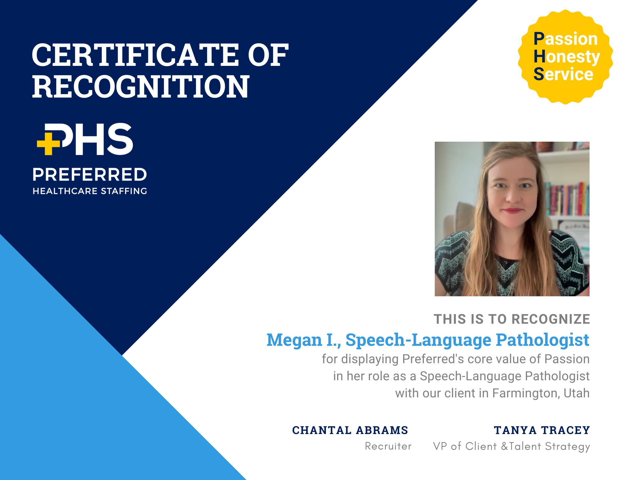 certificate of recognition