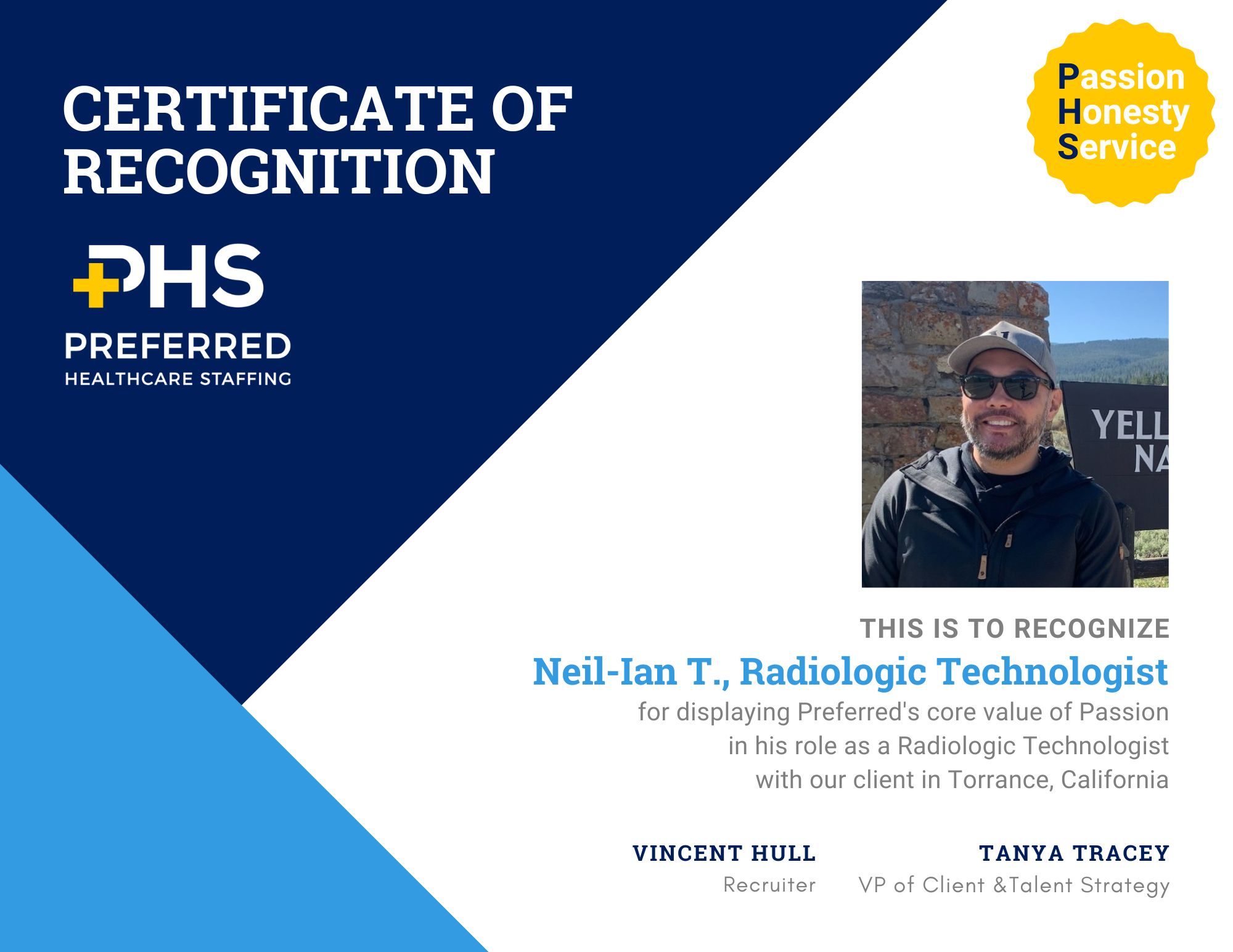 certificate of recognition