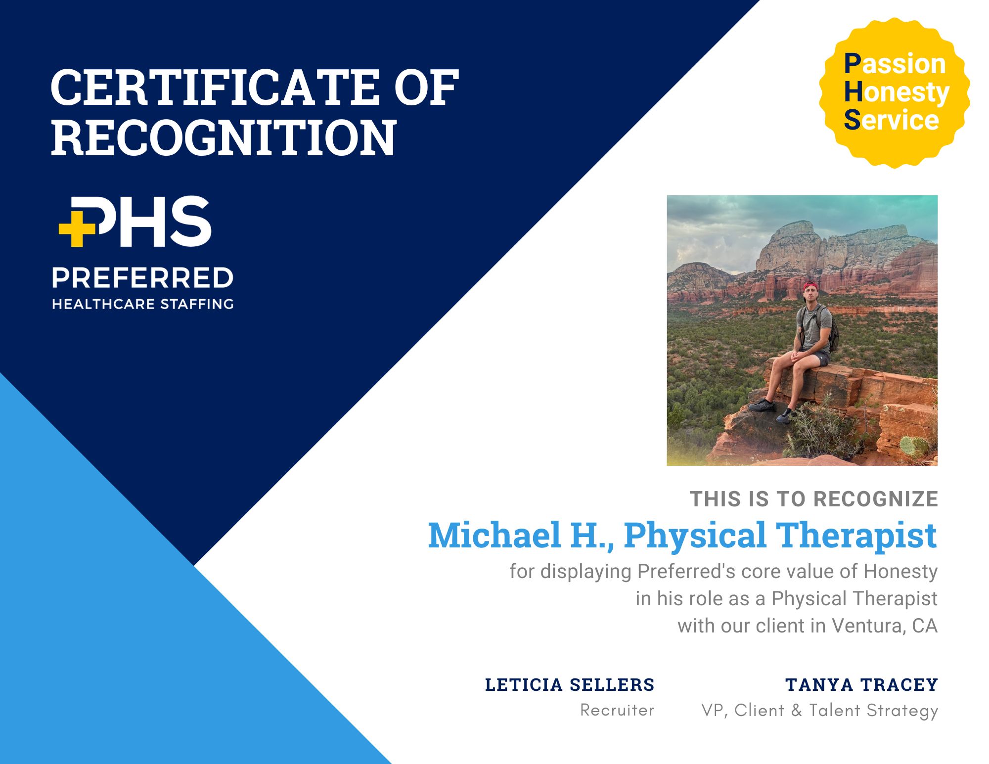 certificate of recognition